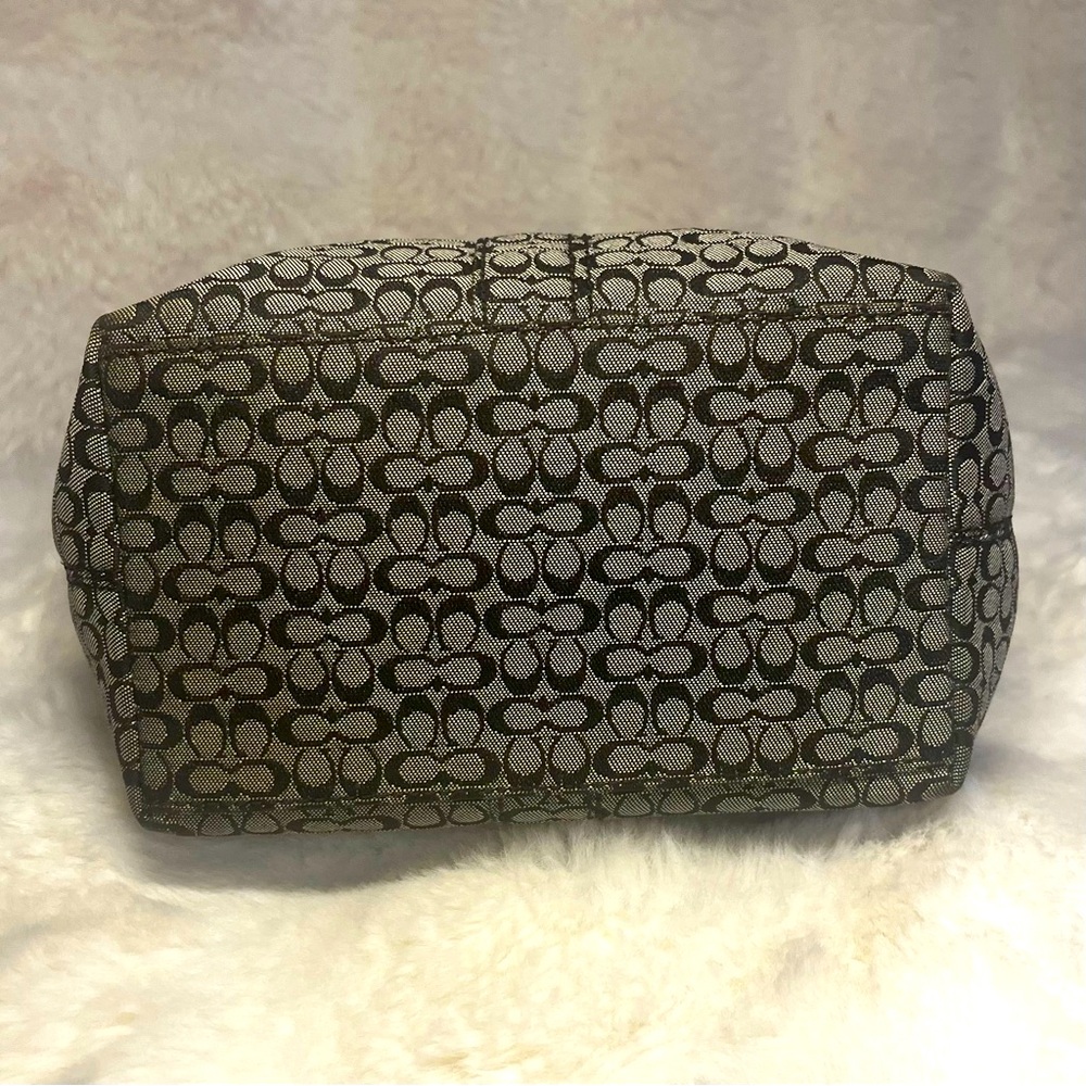 NWOT! Vintage Coach Signature “C” Mini Hobo Bag in Black/Grey - Picture 14 of 16